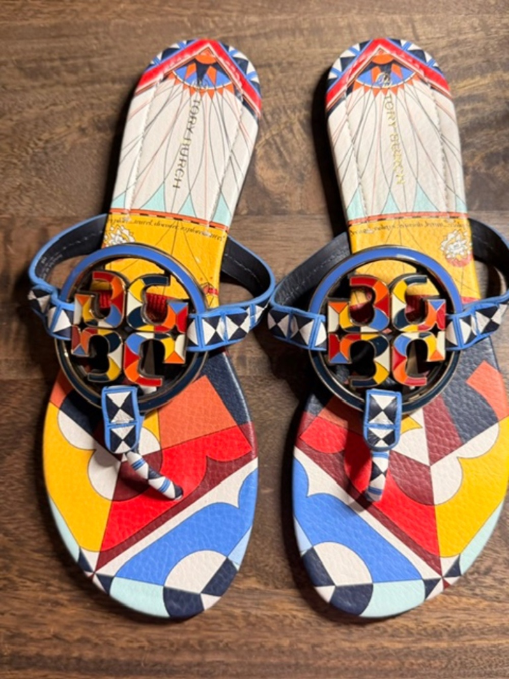 Tory Burch Multi Color Mille Sandals Size 9